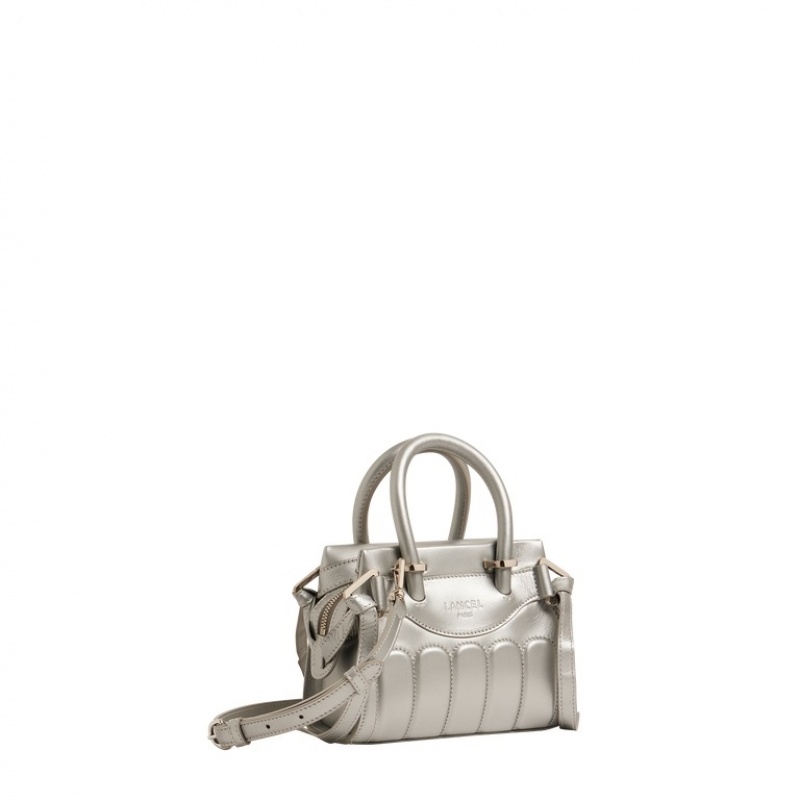 Lancel Rodeo Mini Zip Carryall Handtasche Damen Silber | BRG5035ML