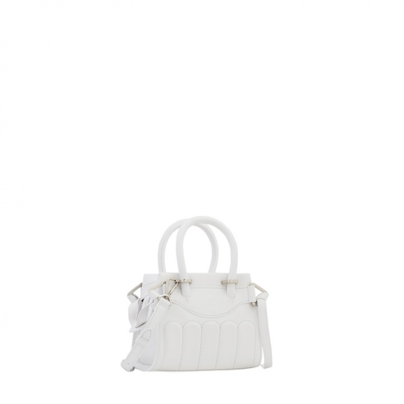 Lancel Rodeo Mini Zip Carryall Handtasche Damen Weiß | MRS4936MS