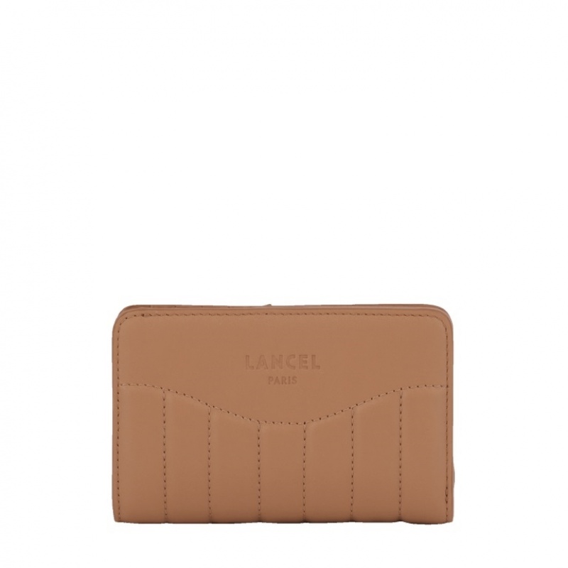 Lancel Rodeo Rectangular Zip Compact Geldbörse Damen Braun | KLS4815NK