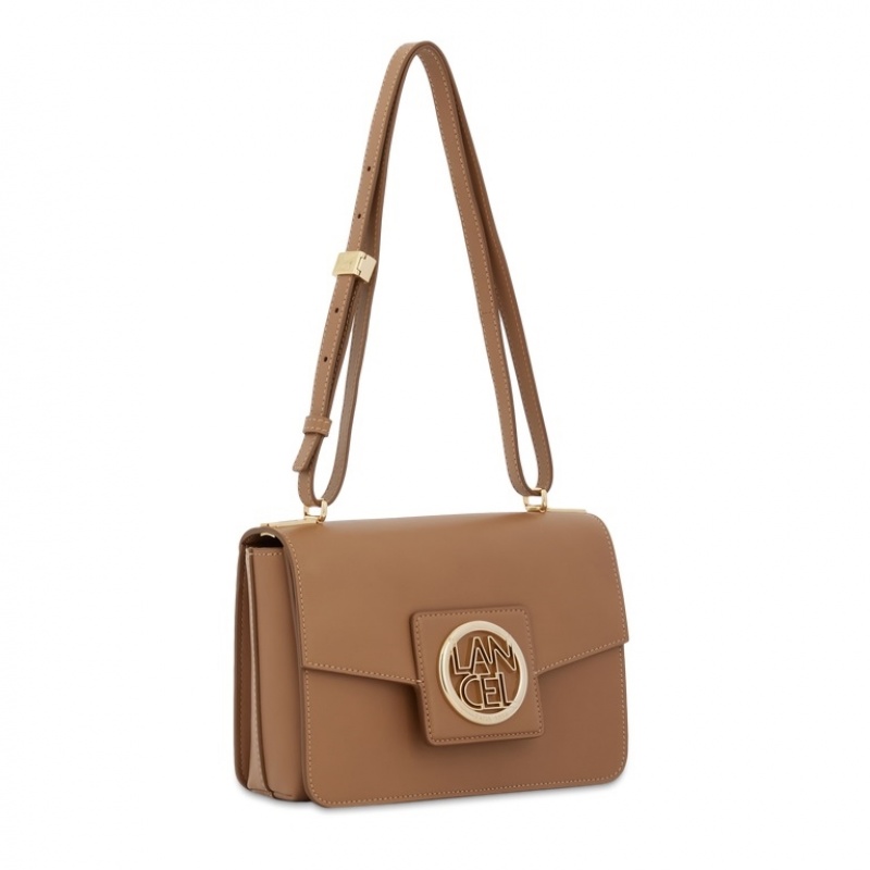 Lancel Roxane Flap Schultertaschen Damen Braun Gold | TYZ6578RO