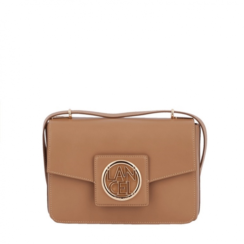 Lancel Roxane Flap Schultertaschen Damen Braun Gold | TYZ6578RO