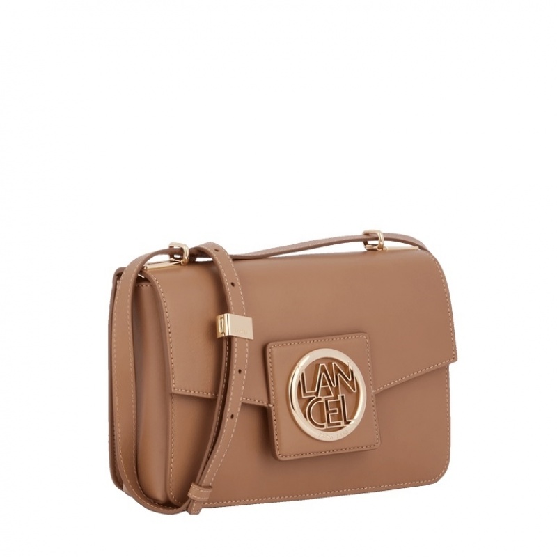 Lancel Roxane Flap Schultertaschen Damen Braun Gold | TYZ6578RO