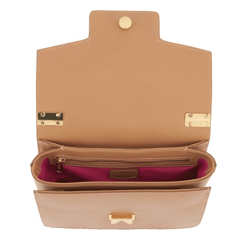 Lancel Roxane Flap Schultertaschen Damen Braun | ORP1746EJ