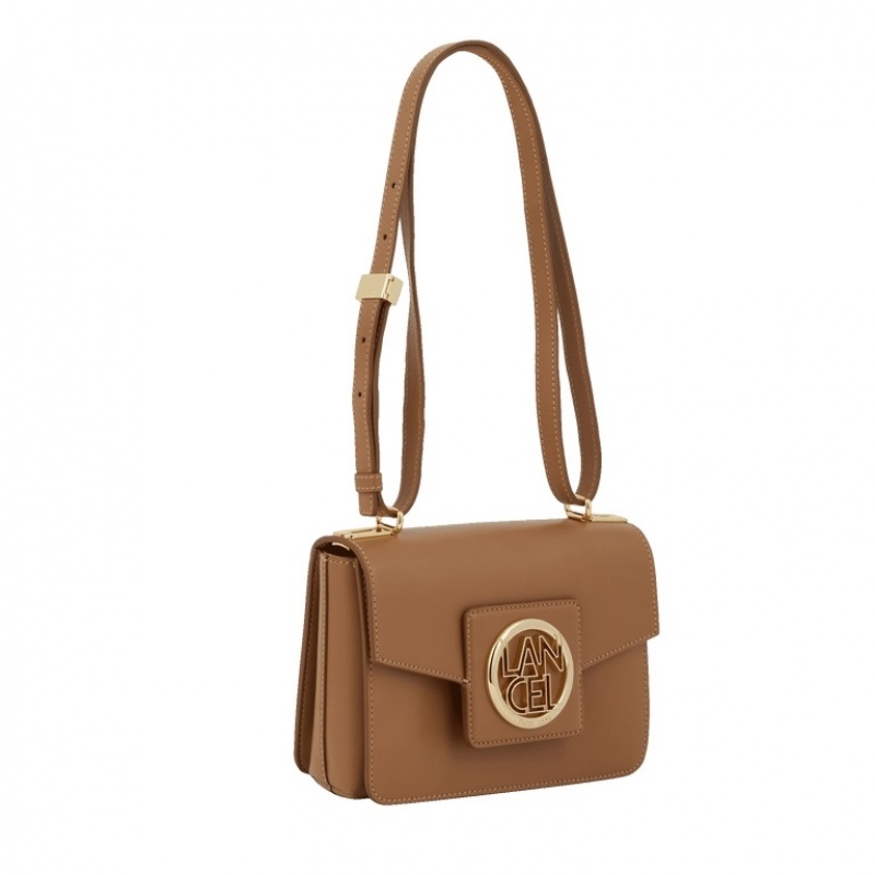 Lancel Roxane Flap Schultertaschen Damen Braun Gold | DRA1072XL