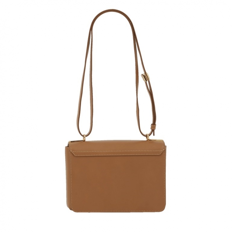 Lancel Roxane Flap Schultertaschen Damen Braun Gold | DRA1072XL