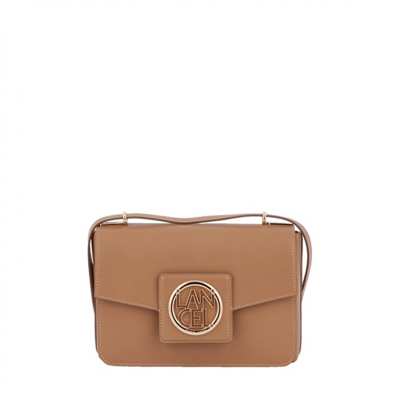 Lancel Roxane Flap Schultertaschen Damen Braun Gold | DRA1072XL