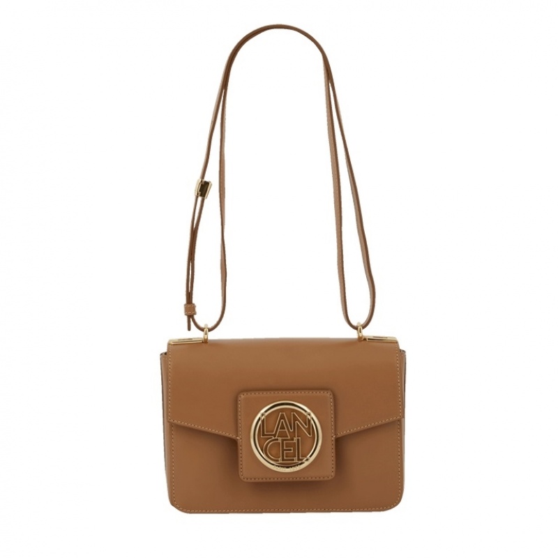 Lancel Roxane Flap Schultertaschen Damen Braun Gold | DRA1072XL