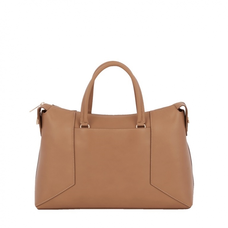 Lancel Roxane Zipped Carryall Handtasche Damen Braun Gold | UII2394YP