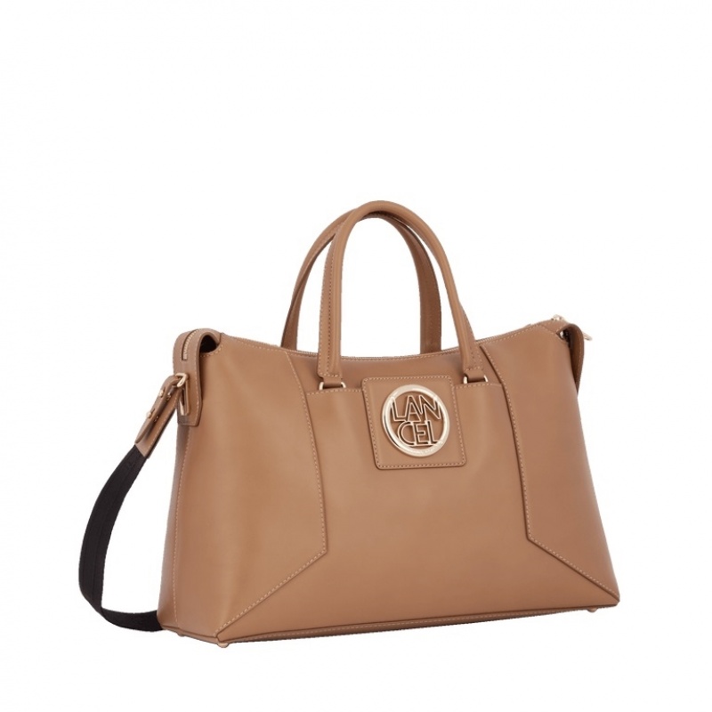 Lancel Roxane Zipped Carryall Handtasche Damen Braun Gold | UII2394YP