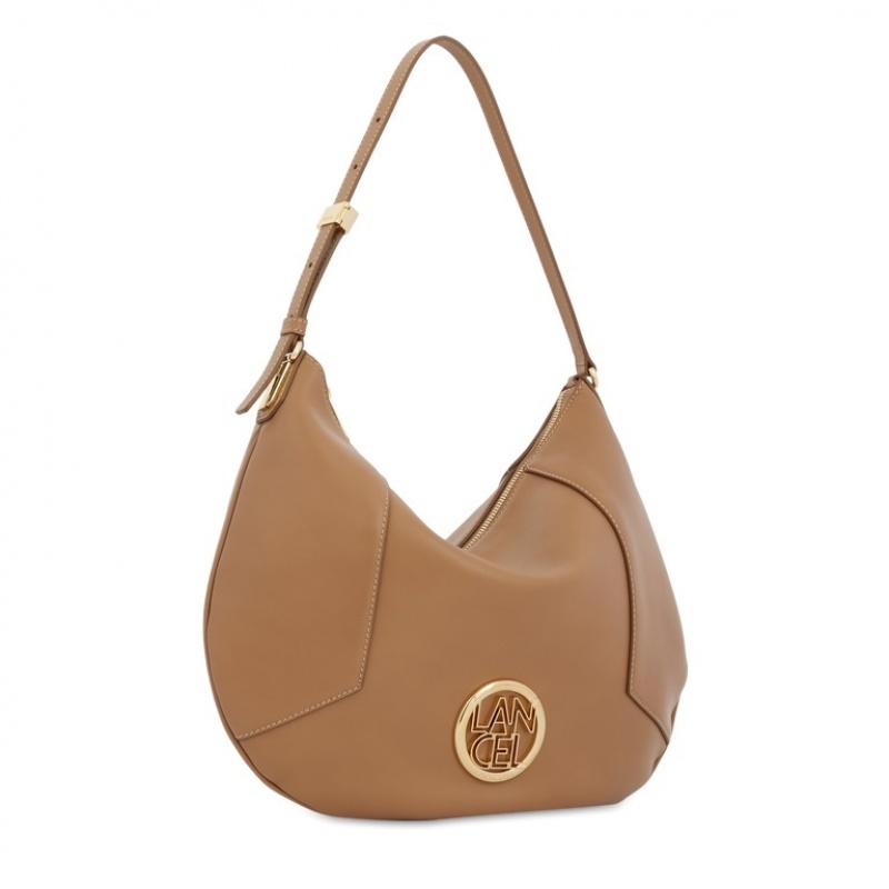 Lancel Roxane Zipped Hobo Tasche Damen Braun Gold | KNA8212SH