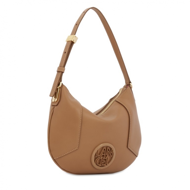 Lancel Roxane Zipped Hobo Tasche Damen Braun | CMU5818ZO