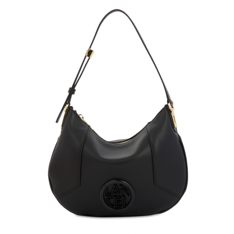 Lancel Roxane Zipped Hobo Tasche Damen Schwarz | IQJ356DY