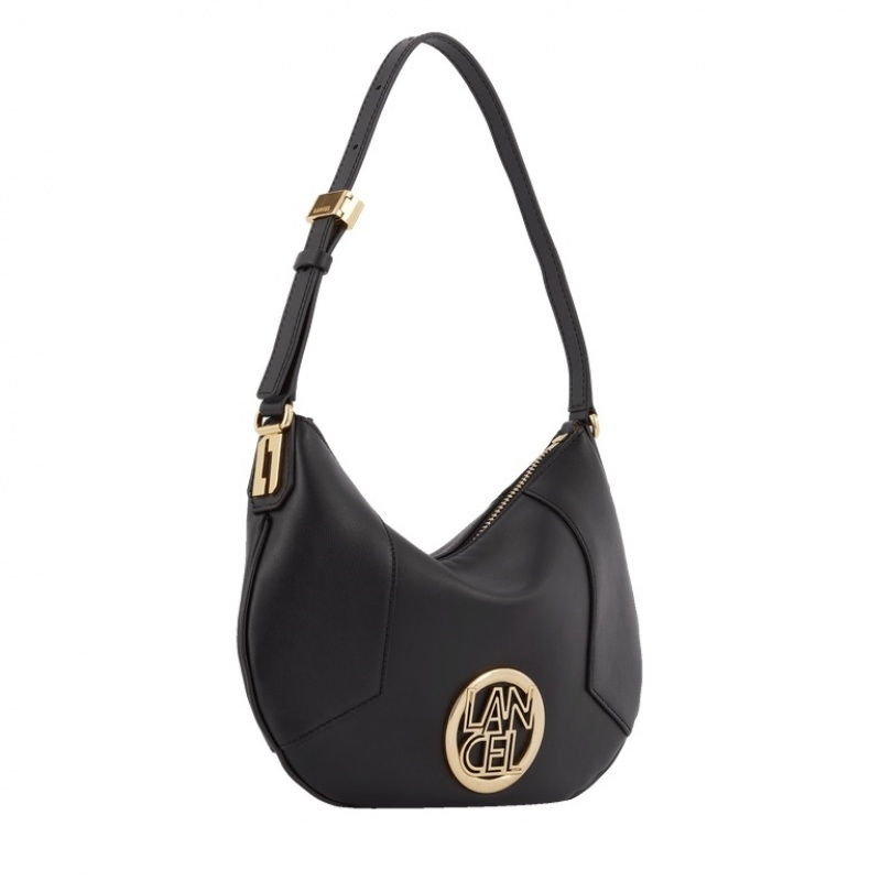 Lancel Roxane Zipped Hobo Tasche Damen Schwarz Gold | VIF730HY