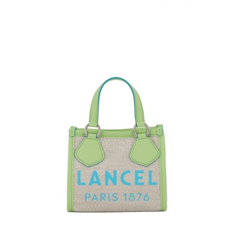 Lancel Summer Mini Zip Tragetaschen Damen Grün Beige | RAY1083IK