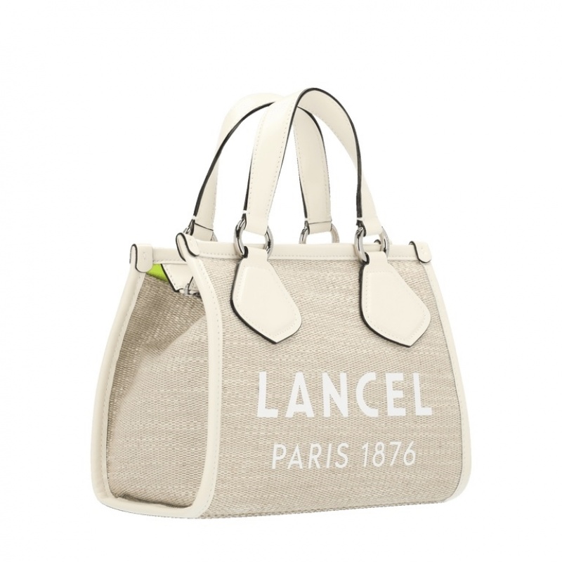 Lancel Summer Tragetaschen Damen Weiß Beige | PKW9349BR