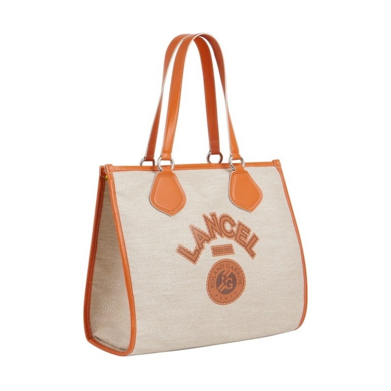 Lancel x Roland Garros L Tragetaschen Damen Orange Beige | GGL419EZ