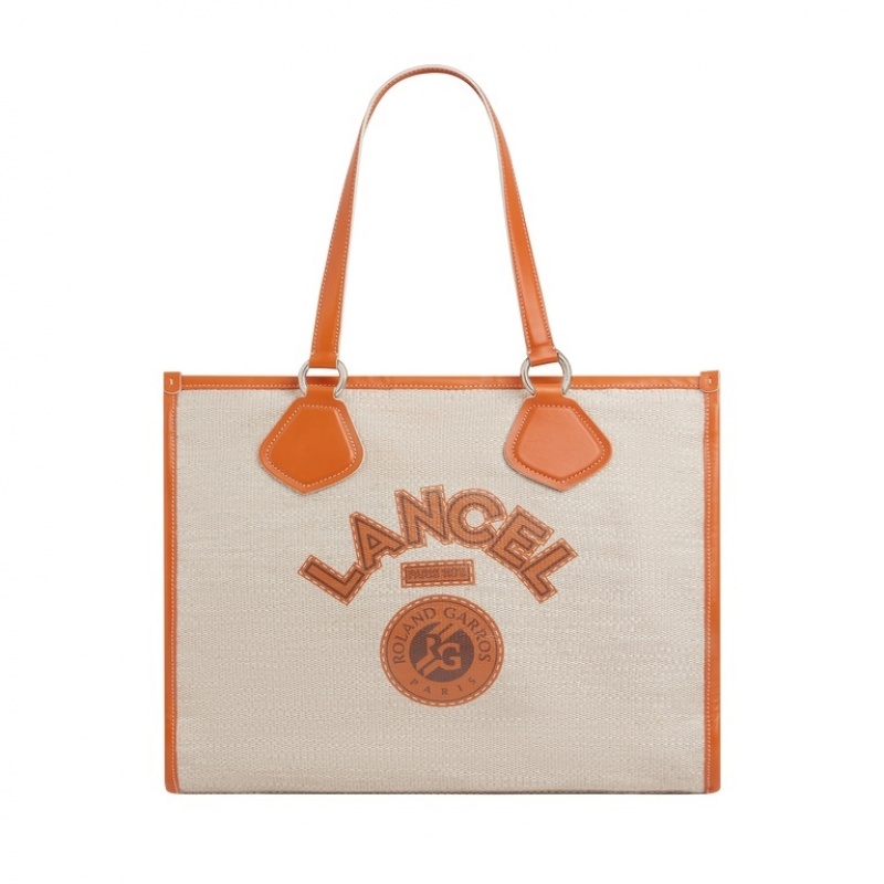 Lancel x Roland Garros L Tragetaschen Damen Orange Beige | GGL419EZ