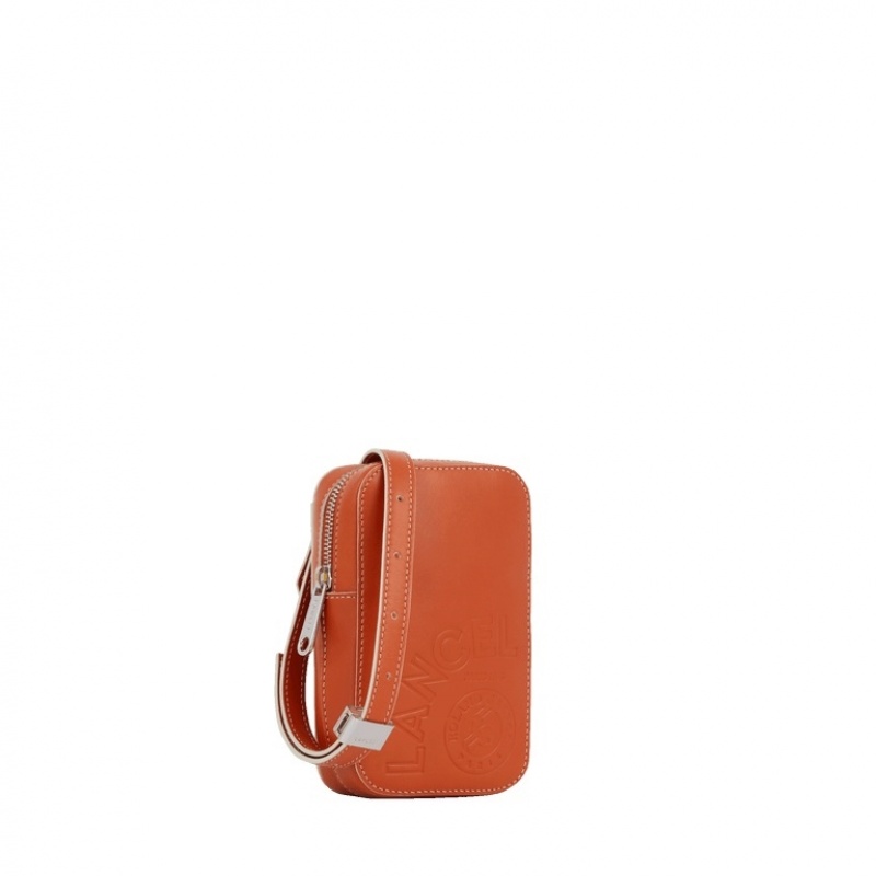 Lancel x Roland Garros Mini Zip Vertical Schultertaschen Damen Orange | ILJ4723TS