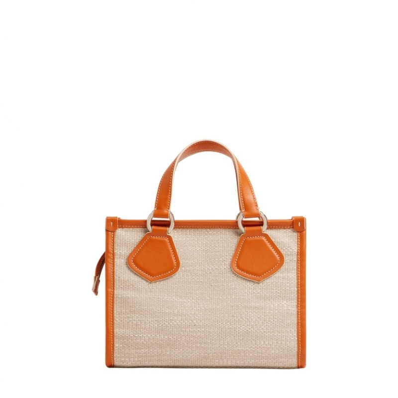 Lancel x Roland Garros S Zip Tragetaschen Damen Orange Beige | THZ7386UJ